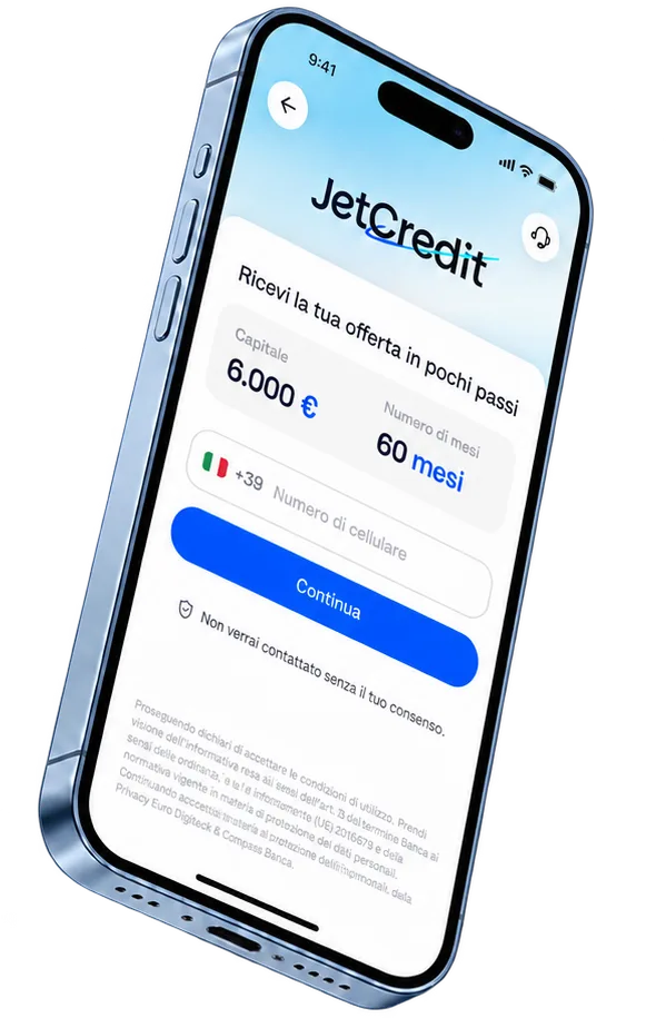 Scarica l'app di JetCredit per prestiti personali e finanziamenti online.
