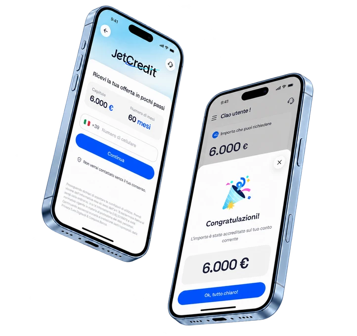 Scarica l'app di JetCredit per prestiti personali e finanziamenti online.